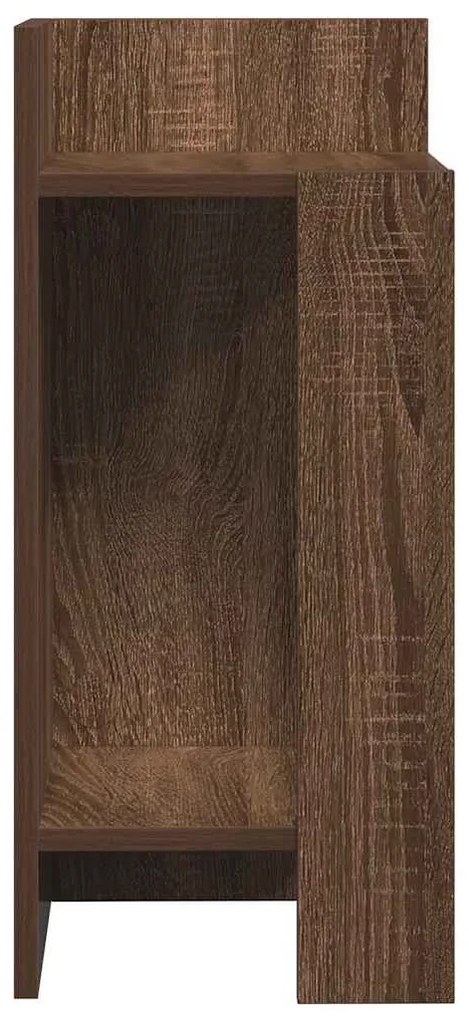 Mesas laterais 2 pcs prateleira 110x50x103 cm carvalho castanho