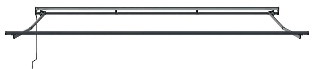 Toldo Retrátil Manual Cinzento 400 × 300 cm Alumínio, tecido