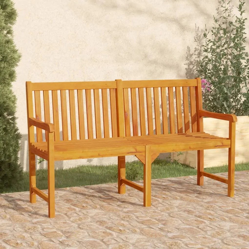 vidaXL Banco de jardim 150 cm madeira de acácia maciça