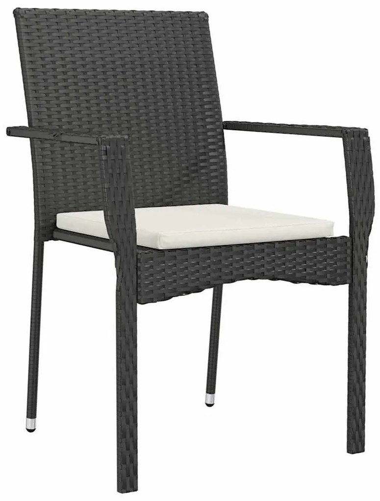 Conjunto de Jantar de Jardim 5 pcs Preto 160 x 80 x 73 cm
