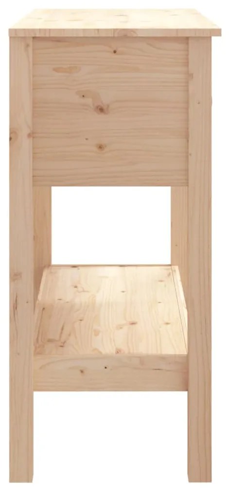 Mesa consola 75x35x75 cm madeira de pinho maciço