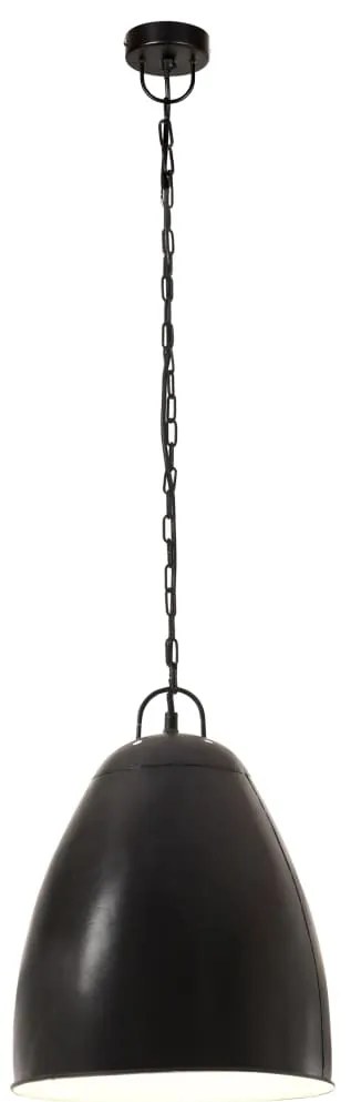 Candeeiro suspenso industrial redondo 25 W 32 cm E27 preto