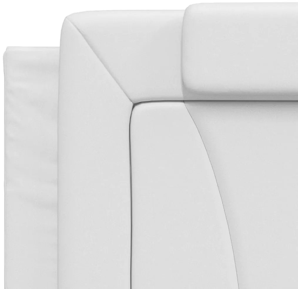 Almofadão de cabeceira 200 cm couro artificial branco