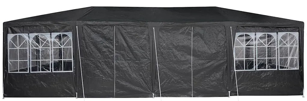 Tenda de Festa 12 lados antracite 8x4 m PE