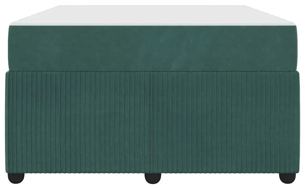 Estrutura de cama com colchão Verde-escuro 120 x 200 cm Veludo
