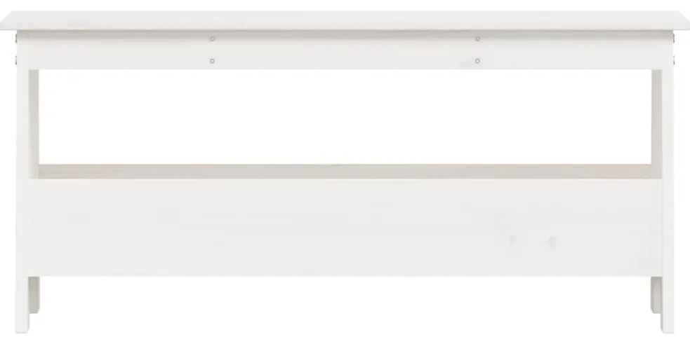 Banco de corredor 100x28x45 cm madeira de pinho maciça branco