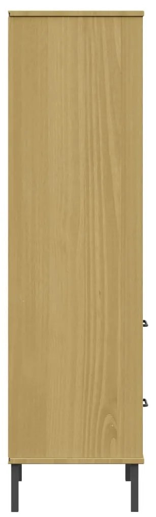 Estante c/ 2 gavetas 60x35x128,5cm madeira maciça OSLO castanho