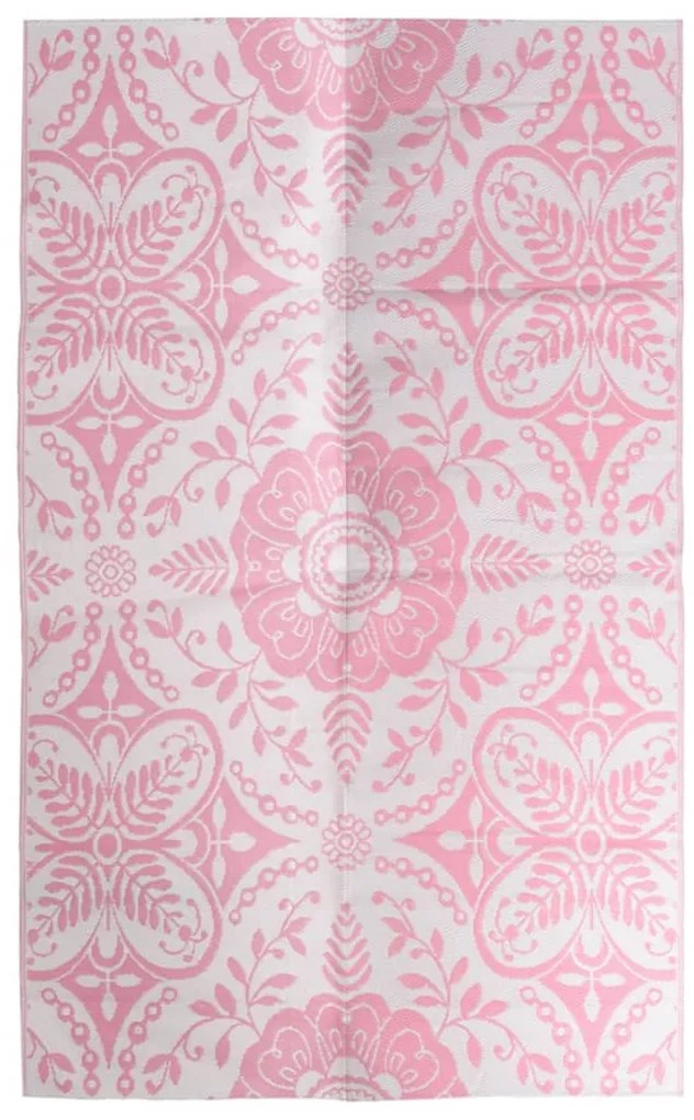 vidaXL Tapete de exterior 160x230 cm ARAKIL PP cor-de-rosa