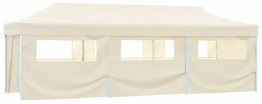 Tenda para festas pop-up dobrável c/ 8 paredes 3x9 m creme