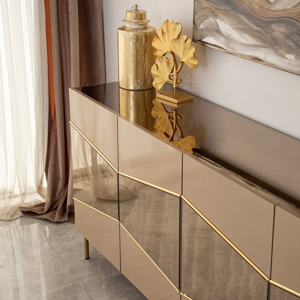 Console Nice – Bronze Gold – 180 cm x 80 cm x 40 cm