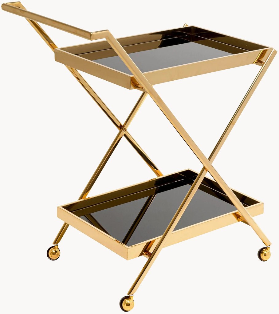 Carrinho de serviço Casino com prateleiras de vidro