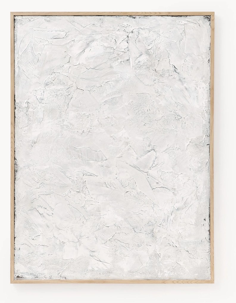 Quadro em tela pintado à mão com moldura de madeira Simple Living