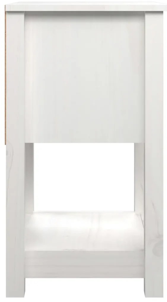 Mesas de cabeceira 2 pcs 40x35x61,5 cm pinho maciço branco