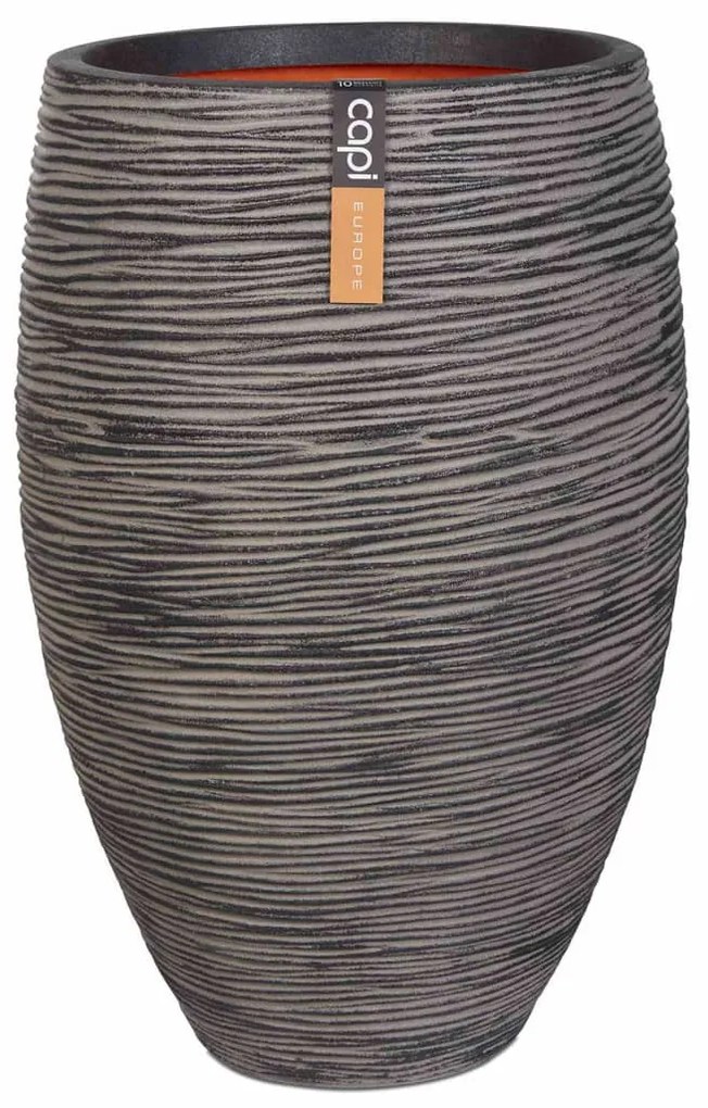 424251 Capi Vaso Nature Rib elegante Deluxe 40x60 cm antracite KOFZ1131
