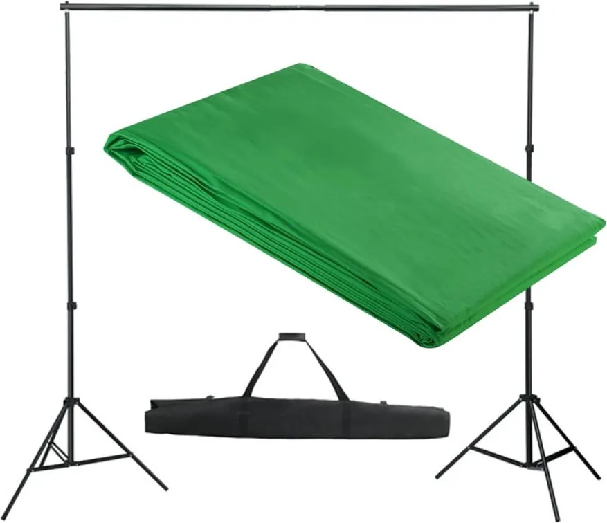 vidaXL Sistema porta-fundos 300 x 300 cm verde