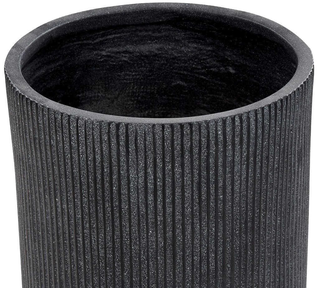 Vaso para plantas preto ⌀ 37 cm EANTIO Beliani
