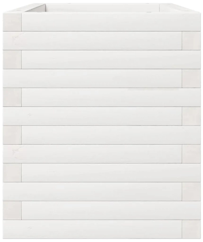 Vaso/floreira de jardim 70x40x49,5 cm pinho maciço branco
