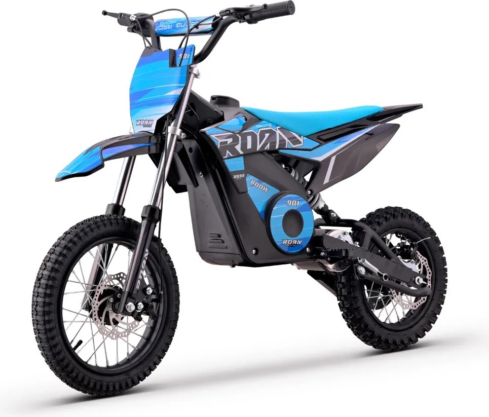 Mini moto elétrica para crianças 800W ROAN 901 36V 12/10" velocidade máxima de até 25 km/h Com Limitador Azul