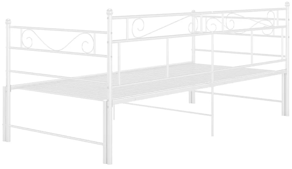 Estrutura sofá-cama de puxar 90x200 cm metal branco