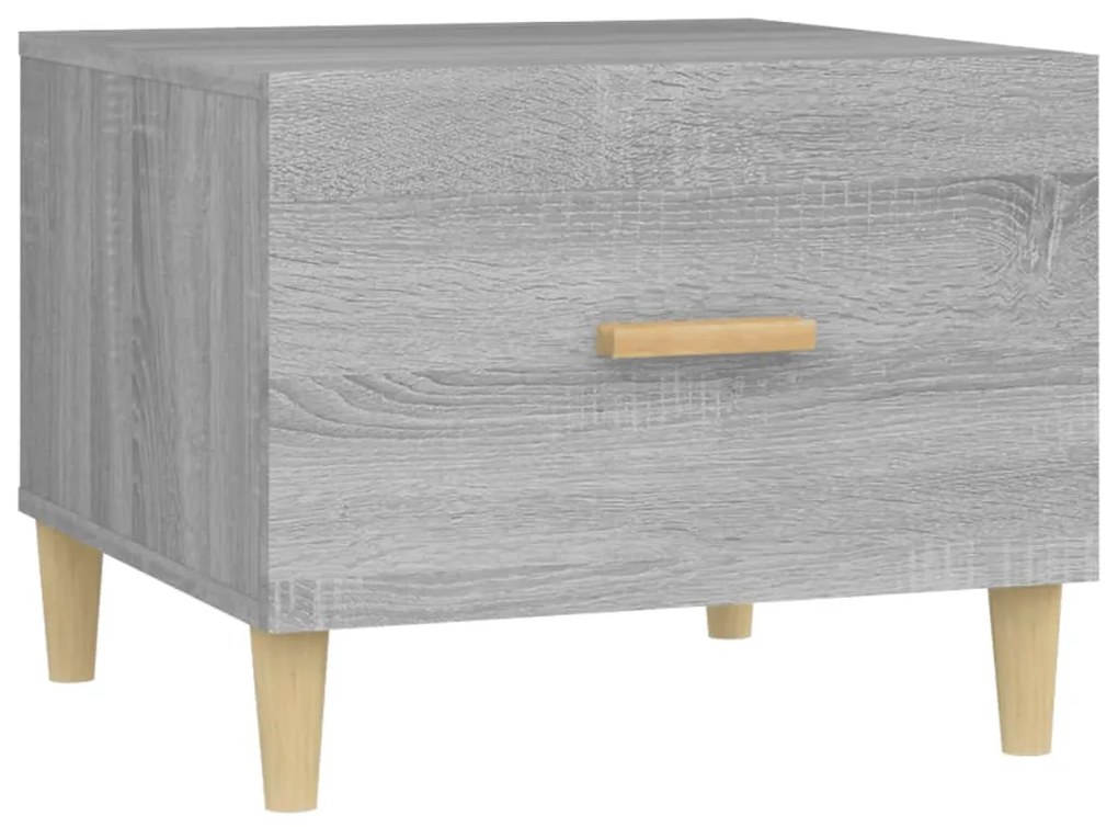Mesas de centro 2 pcs 50x50x40 cm madeira proc. sonoma cinza