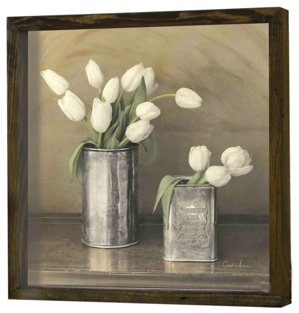 Pintura Decorativa em MDF com Moldura KZM450 – Multicolor – 34 x 34 cm