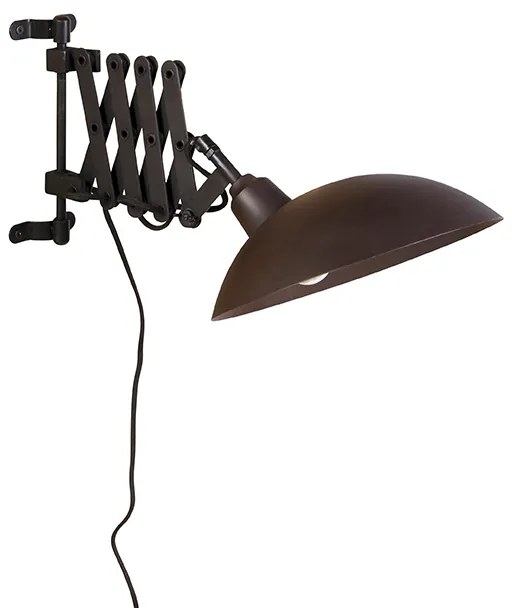 Candeeiro de parede industrial bronze com preto - Tyne Industrial,Rústico
