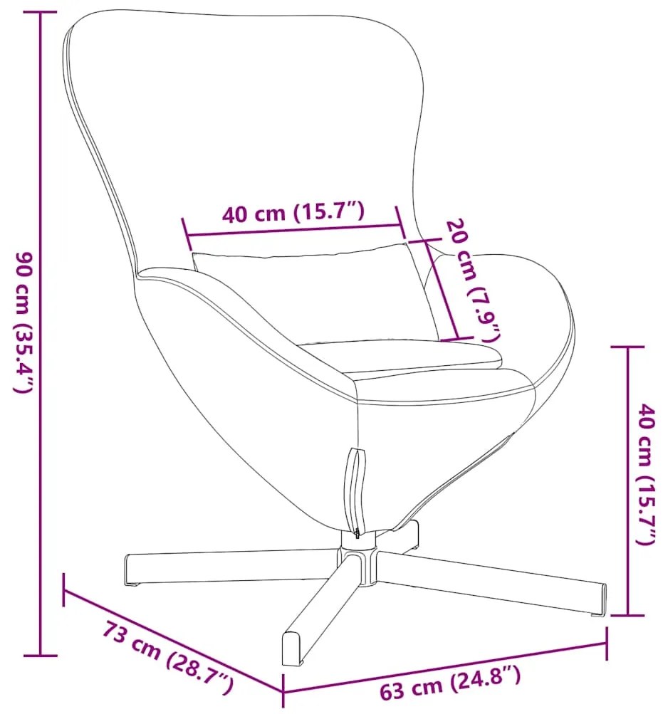 Cadeira Ovo vidaXL Cinza Claro em Tecido de Lã Curly