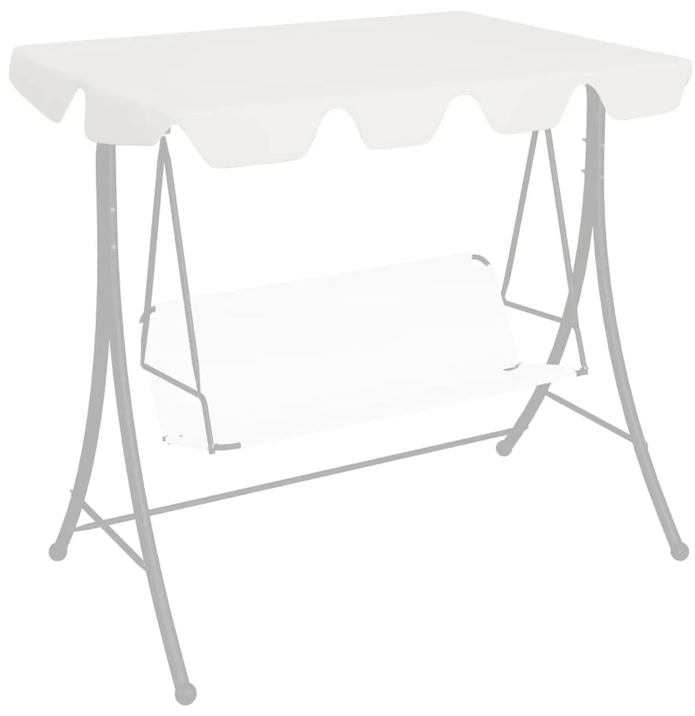 Toldo suplente baloiço jardim 188/168x145/110 cm branco