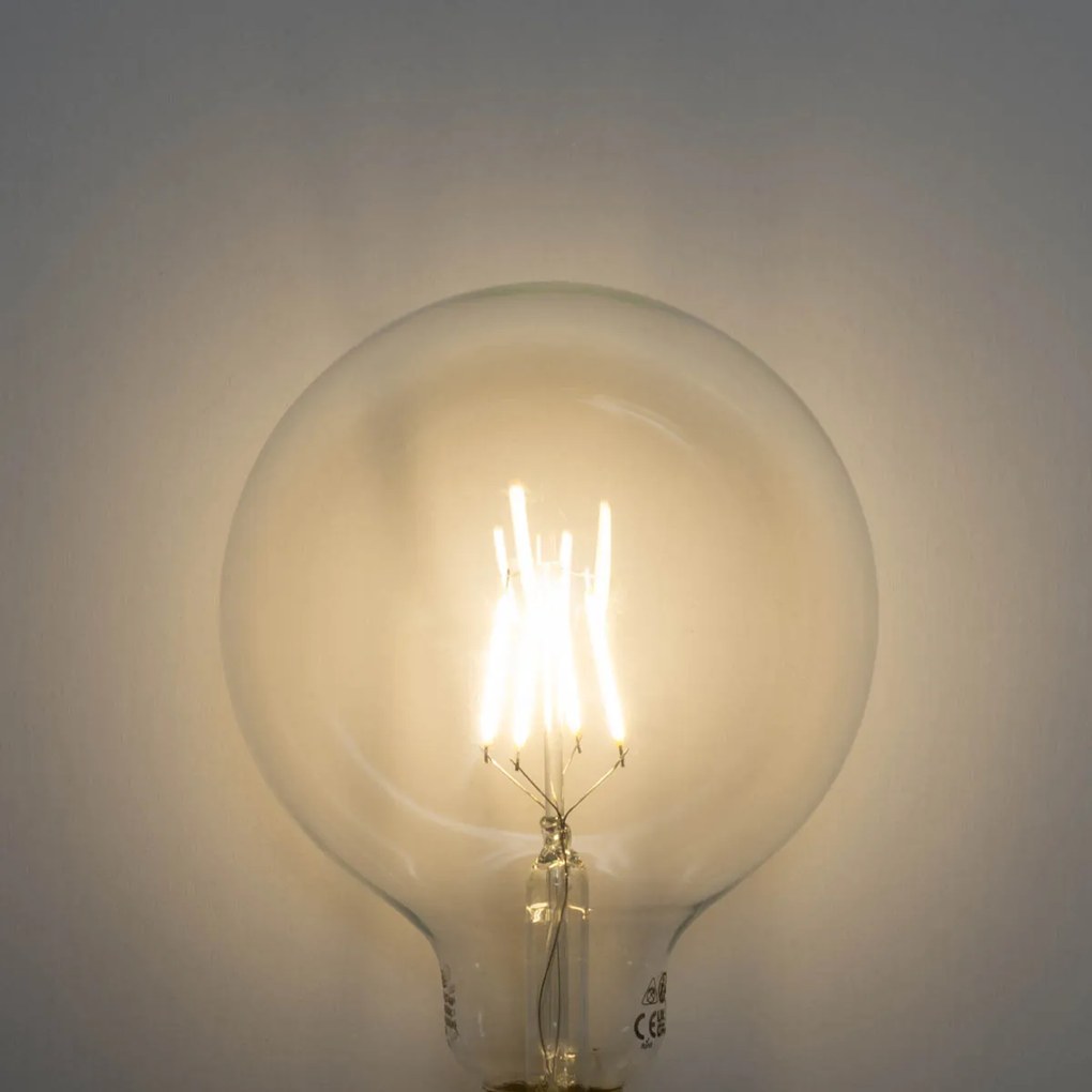 Conjunto de 5 Lâmpadas LED E27 Reguláveis em 3 Passos Filamento Espiral G125 4W 450 lm 3000K