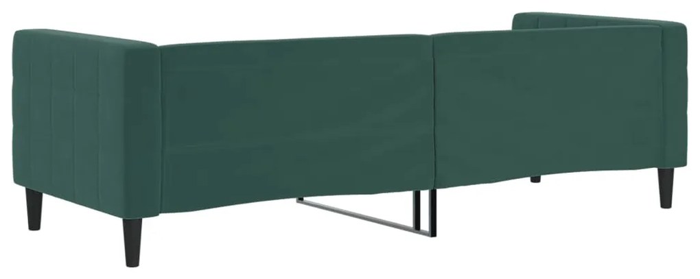 Sofá-cama 80x200 cm veludo verde-escuro