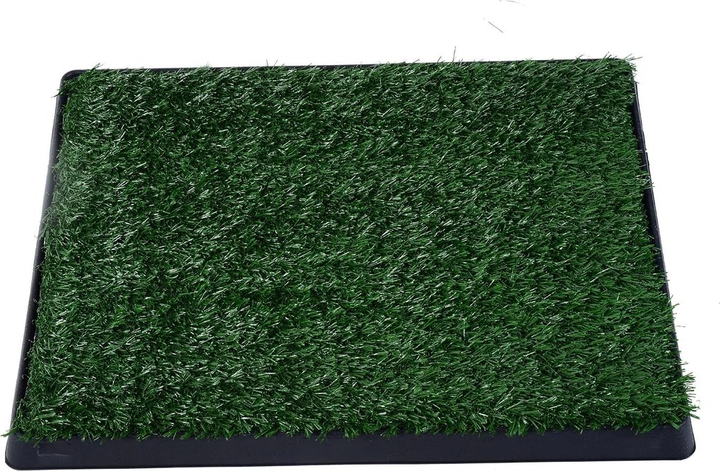 Sanita para Cães com Relva Artificial e Bandeja Sanita Interior para Animais de Estimação com Bandeja Lavável 51x63x6 cm Verde