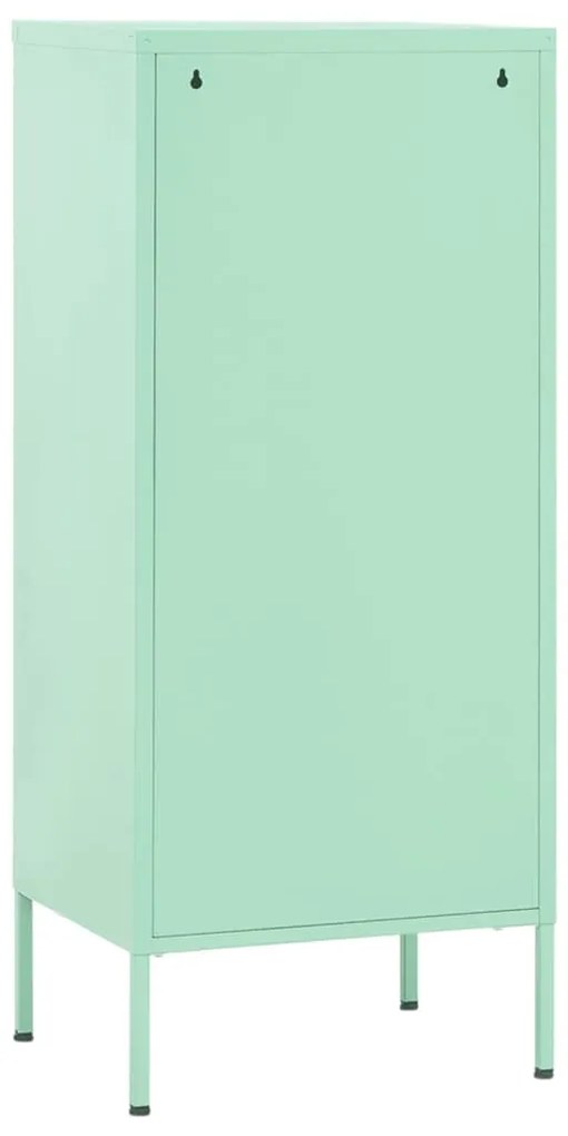 Armário de arrumação aço 42,5x35x101,5 cm verde-hortelã