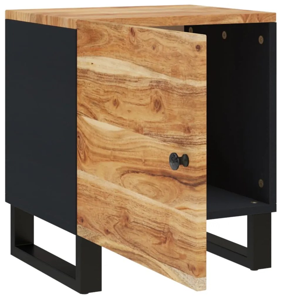 Mesa de cabeceira 40x33x46 cm madeira de acácia maciça