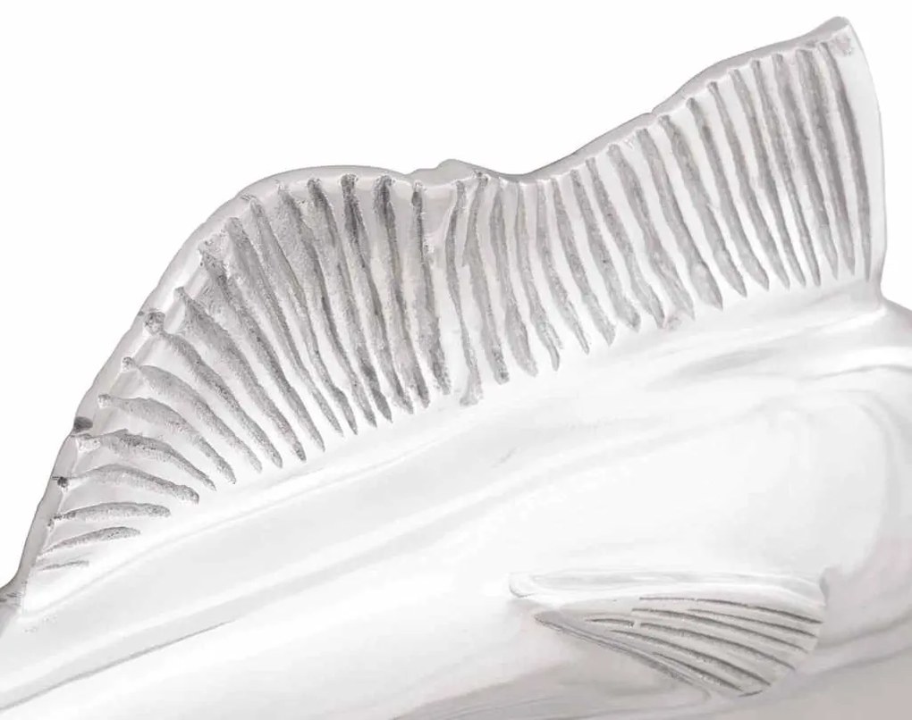 Peixe-Lanterna VidaXL Montado na Parede Prateado 91x8x26 cm em Alumíni