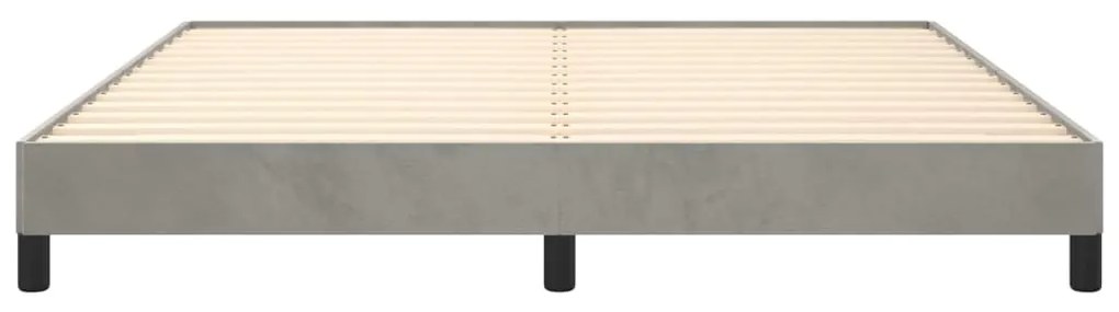 Estrutura de cama sem colchão 180x200 cm veludo cinzento-claro