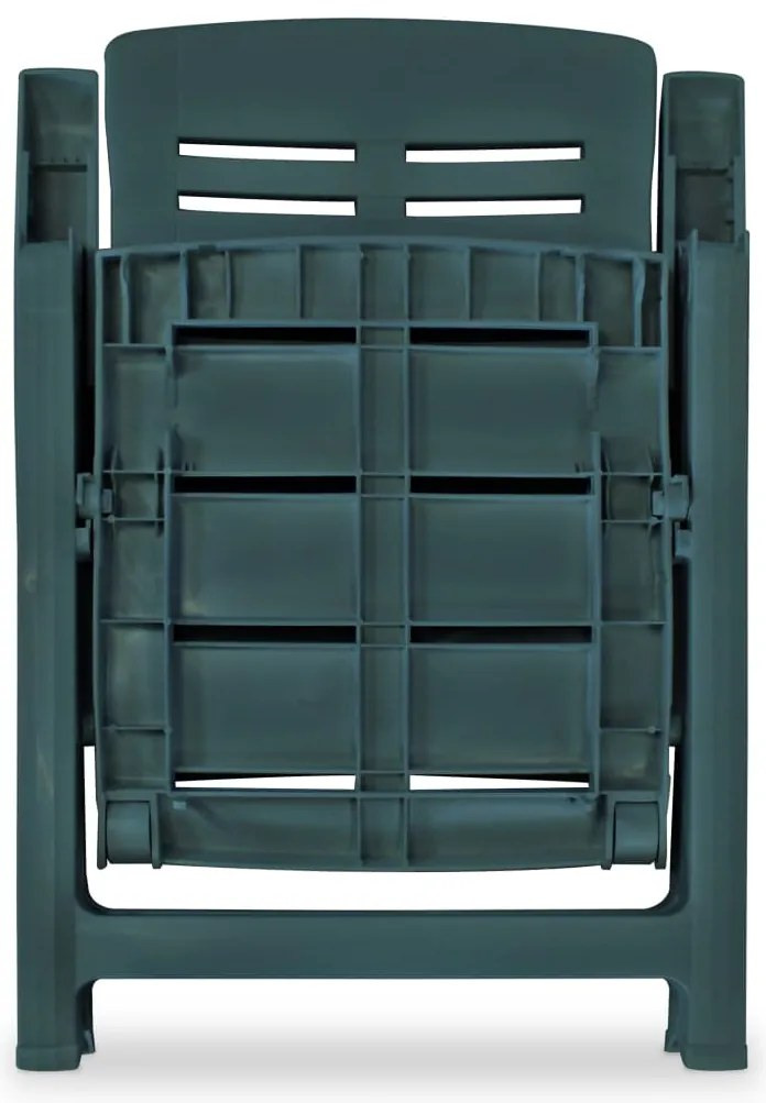 Cadeiras de jardim reclináveis 2 pcs plástico verde