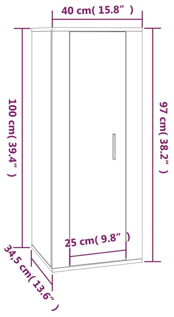 Móvel de Parede Flix Suspenso de 100 cm - Branco Brilhante - Design Mo