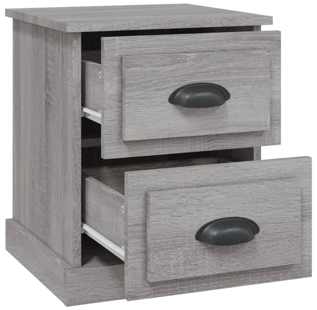Mesa de cabeceira 39x39x47,5 cm derivados madeira cinza sonoma