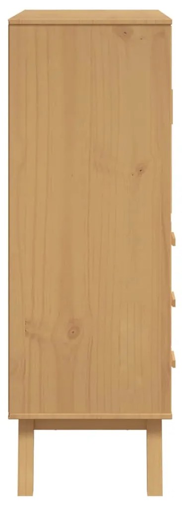 Armário alto OLDEN 85x43x125 cm pinho maciço branco/castanho