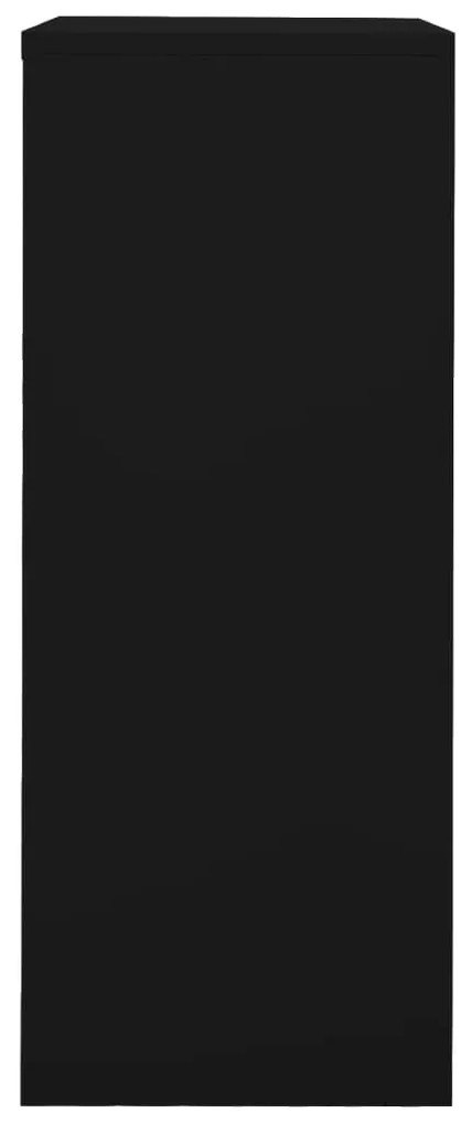 Armário de escritório 90x40x102 cm aço preto
