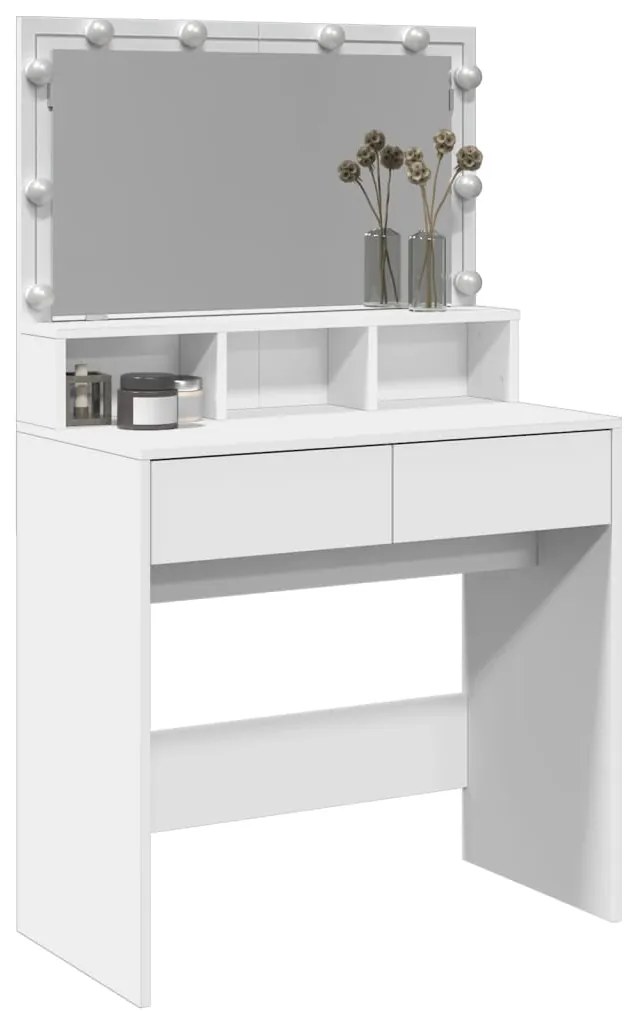 Toucador com LED 80x41x134,5 cm branco
