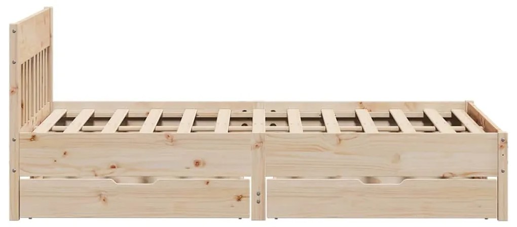 Cama sem colchão 120x190 cm madeira de pinho maciça
