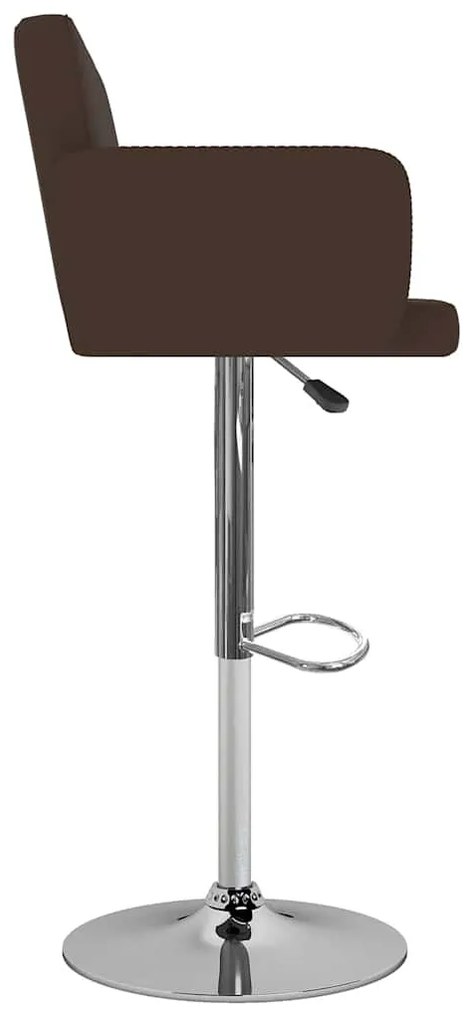 Bancos de bar 2 pcs couro artificial castanho