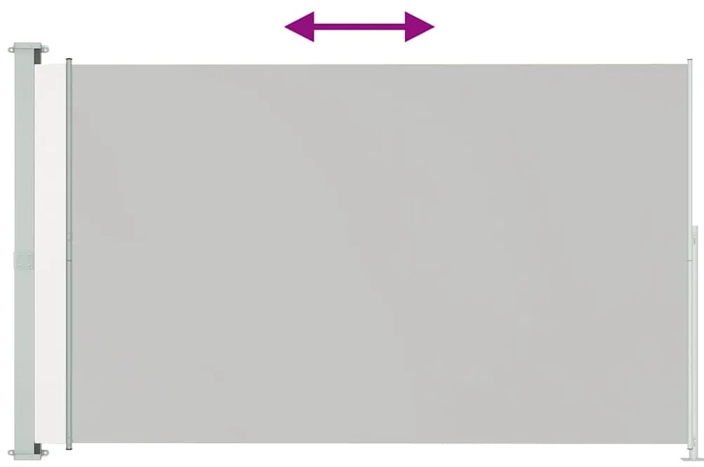 Toldo lateral retrátil para pátio 180x300 cm creme