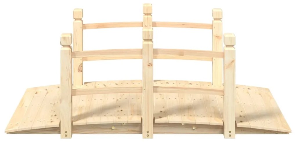 Ponte de jardim com corrimões 150x67x56 cm abeto maciço