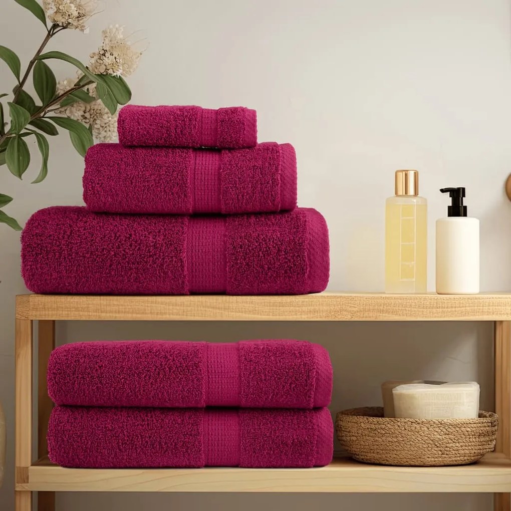 Toalhas de bidé premium SOLUND 10 pcs 30x50 cm 600 gsm bordô