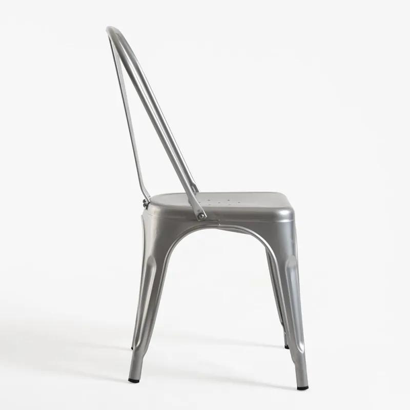 Pack 6 Cadeiras Torix - Cinza metalizado