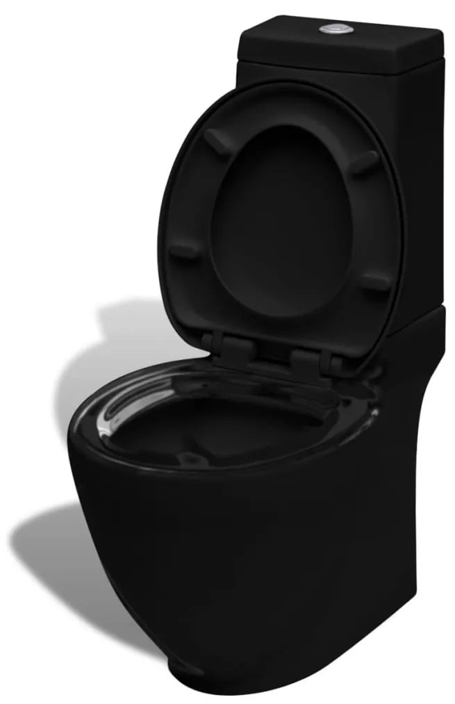 Conjunto com sanita e bidé cerâmica preto