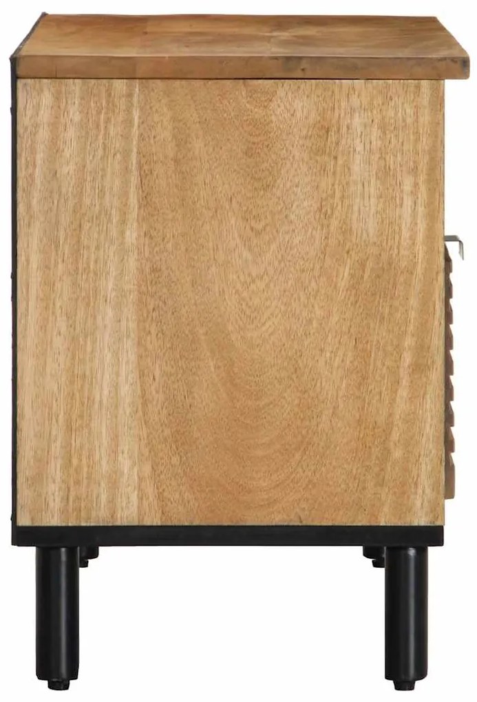 Móvel de TV 80x33x46 cm madeira de mangueira maciça castanho