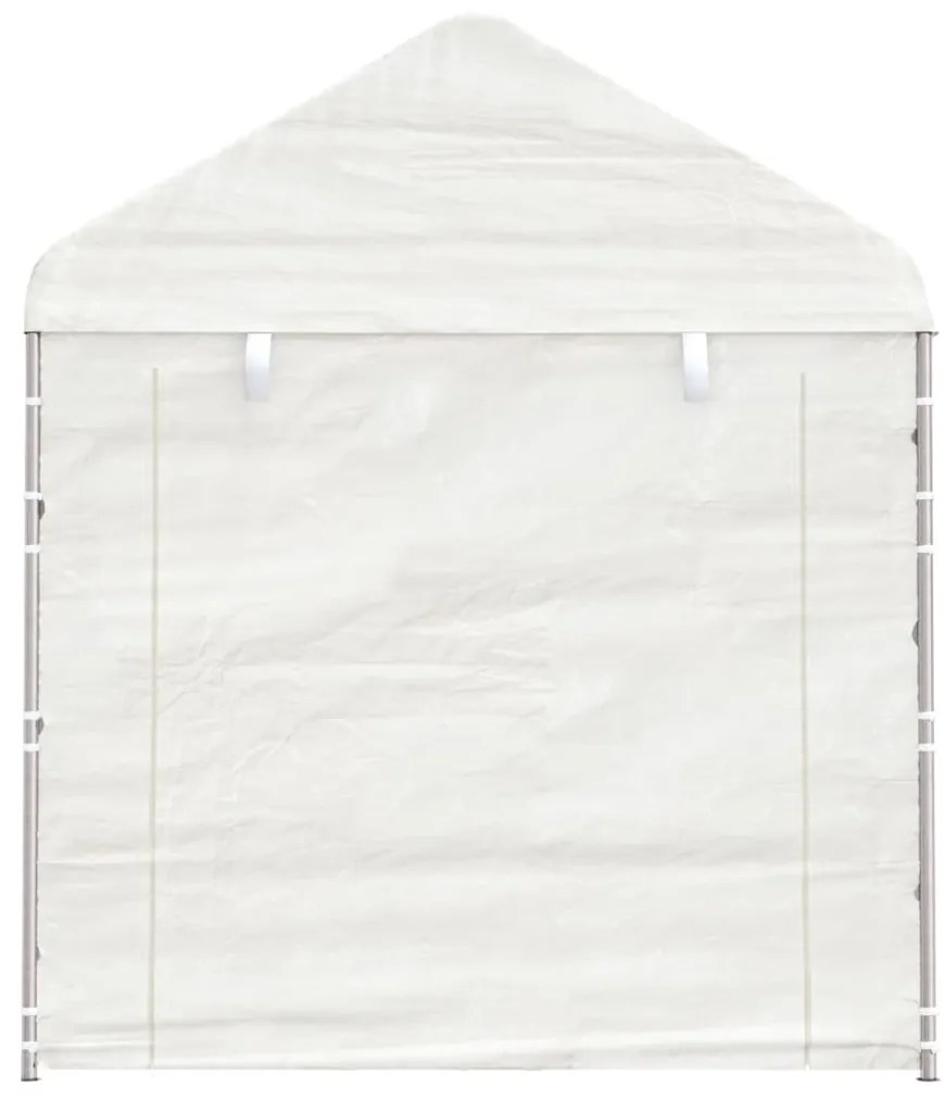 Gazebo com telhado 17,84x2,28x2,69 m polietileno branco